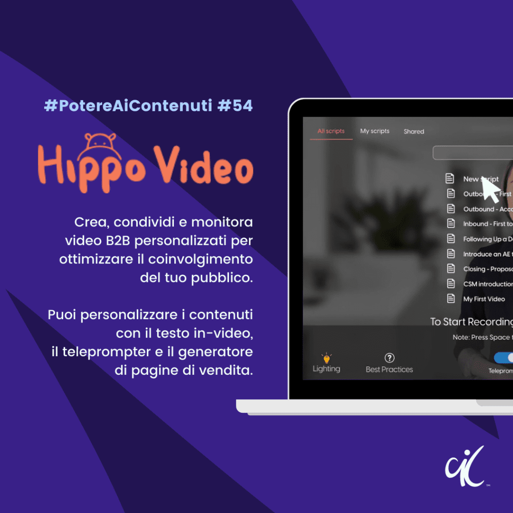 Potere ai contenuti Tool digitali Content is King Hippo Video