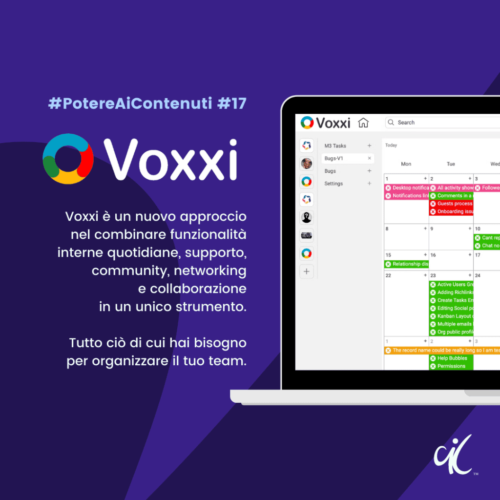 Potere ai contenuti Tool digitali Content is King Voxxi